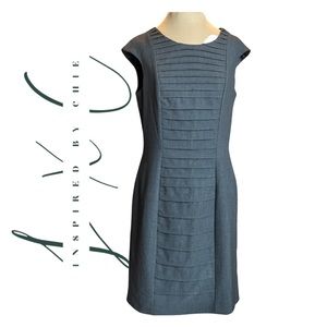 Calvin Klein Gray Pleated Detail Dress